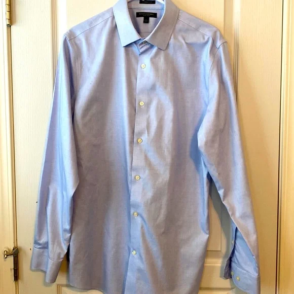 grant slim fit non iron dress shirt Men's Slim Fit Black Non-Iron Dress Shirt Size N5 main image 1
